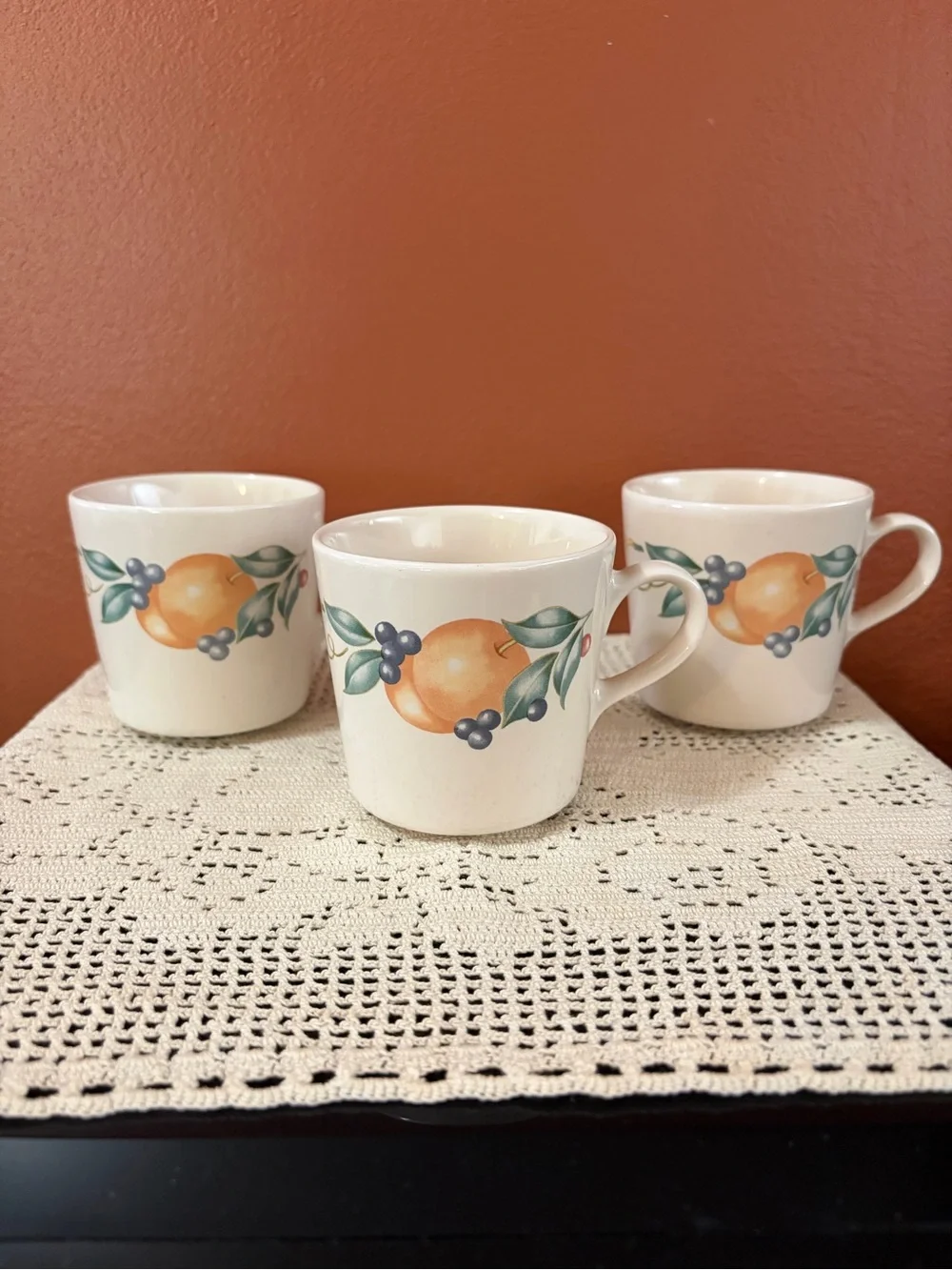 Corelle Coordinates Cups, set of 3 Fruit Design